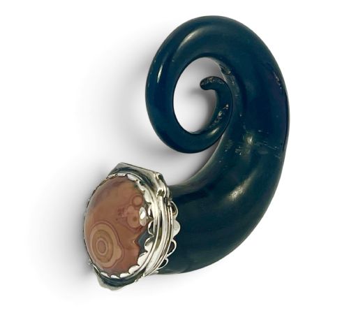 Victorian Antique Scottish Small Horn Snuff Mull, C.1886