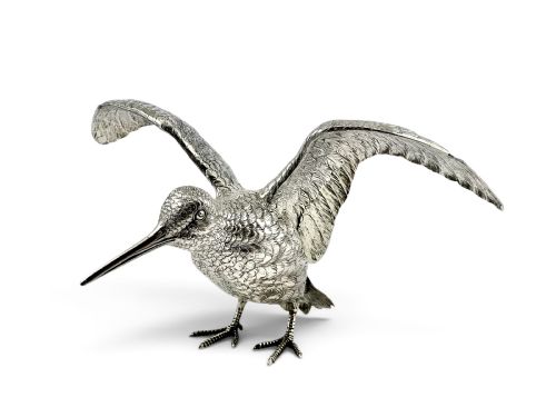 Late Victorian Antique Silver Woodcock, London 1901