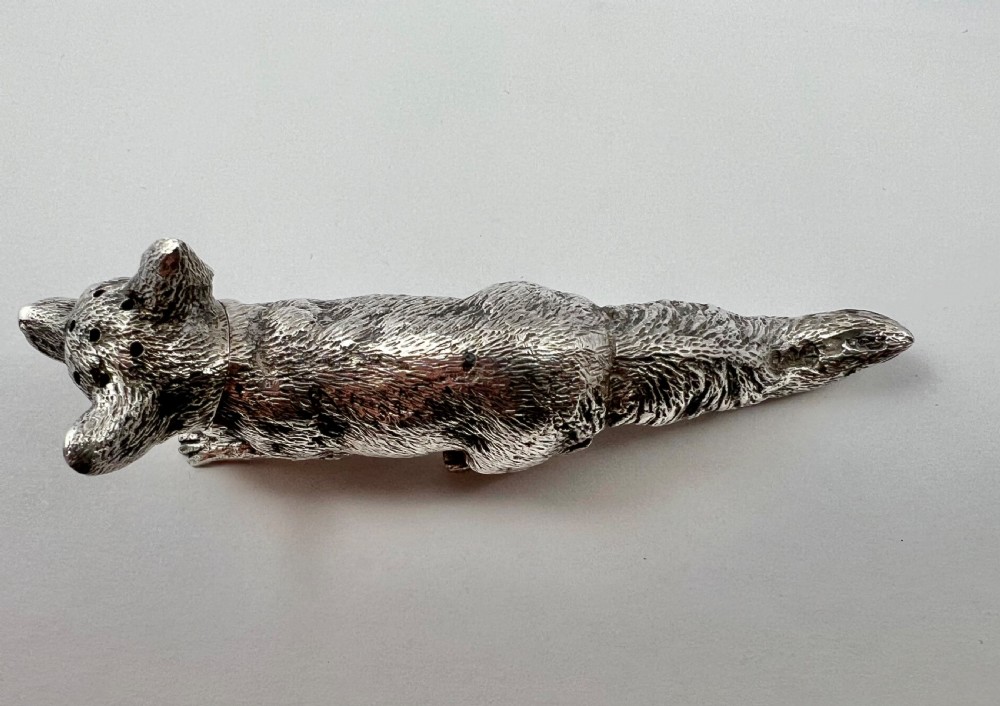 Victorian silver fox pepperette View II