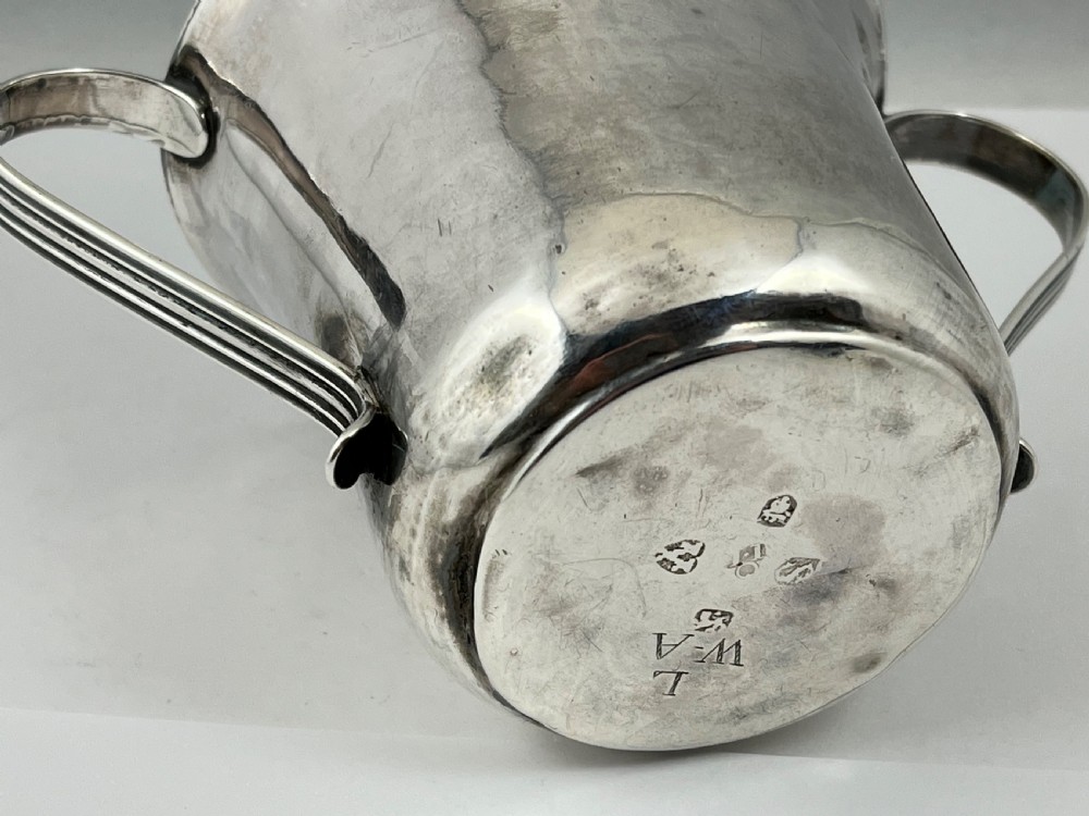 George II provincial silver porringer, Newcastle 1757, John Langlands View VIII