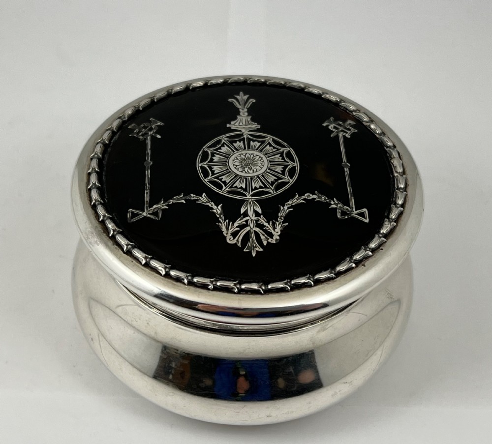 Edwardian tortoise and silver jewellery box, William Comyns London 1906