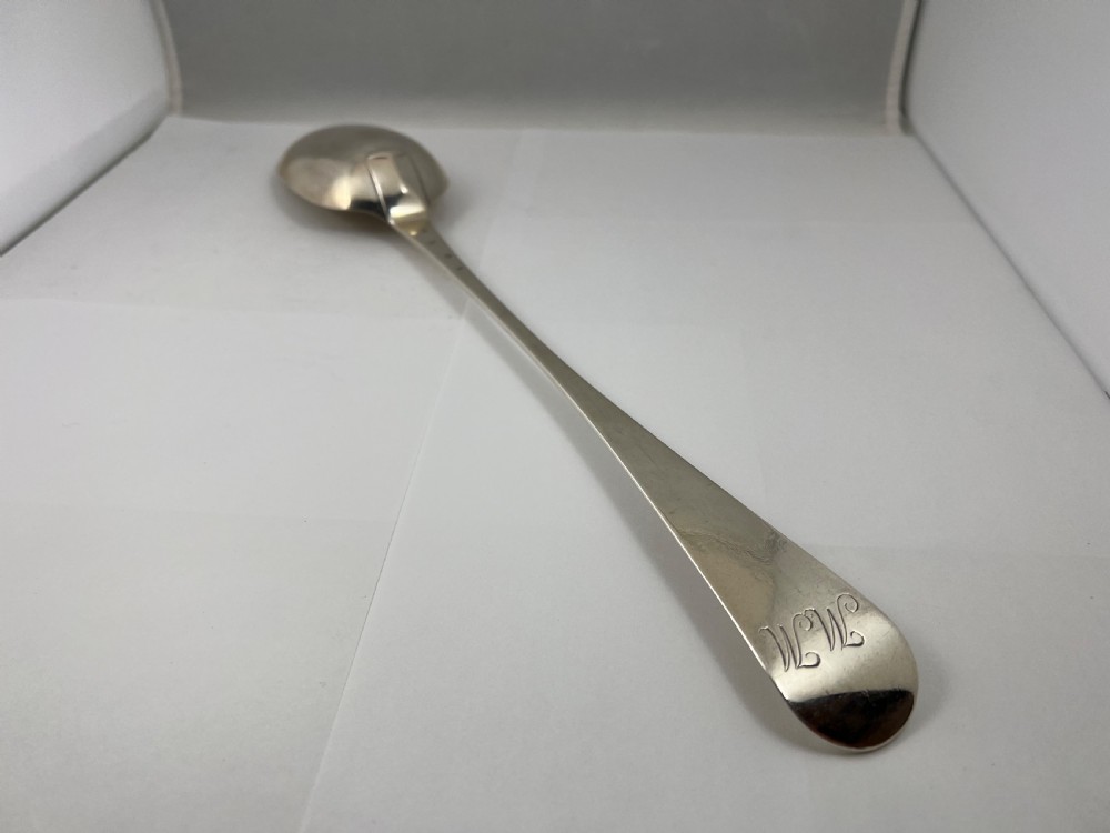 George II Scottish silver hash spoon, Edinburgh 1729 by David Mitchell. View VII