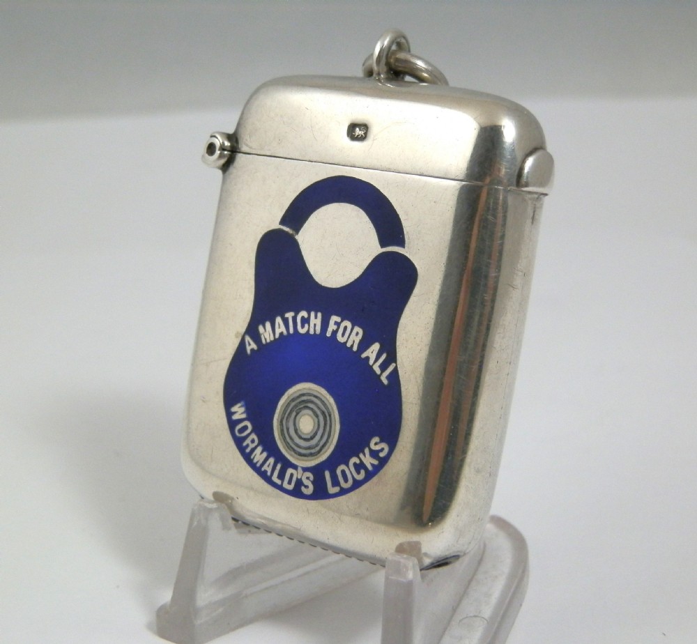 A George V silver advertising vesta case, Mappin & Webb 1913 View II