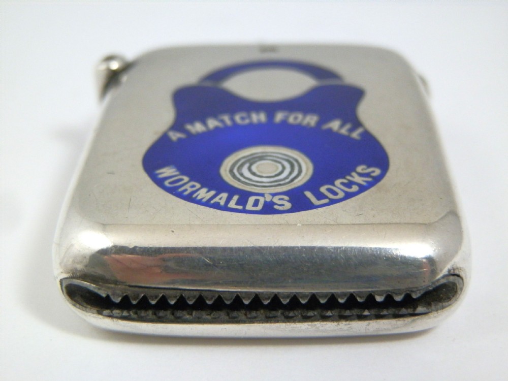 A George V silver advertising vesta case, Mappin & Webb 1913 View VII