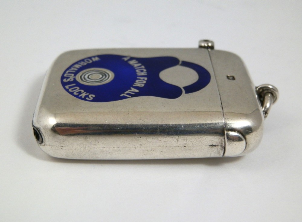 A George V silver advertising vesta case, Mappin & Webb 1913 View VIII
