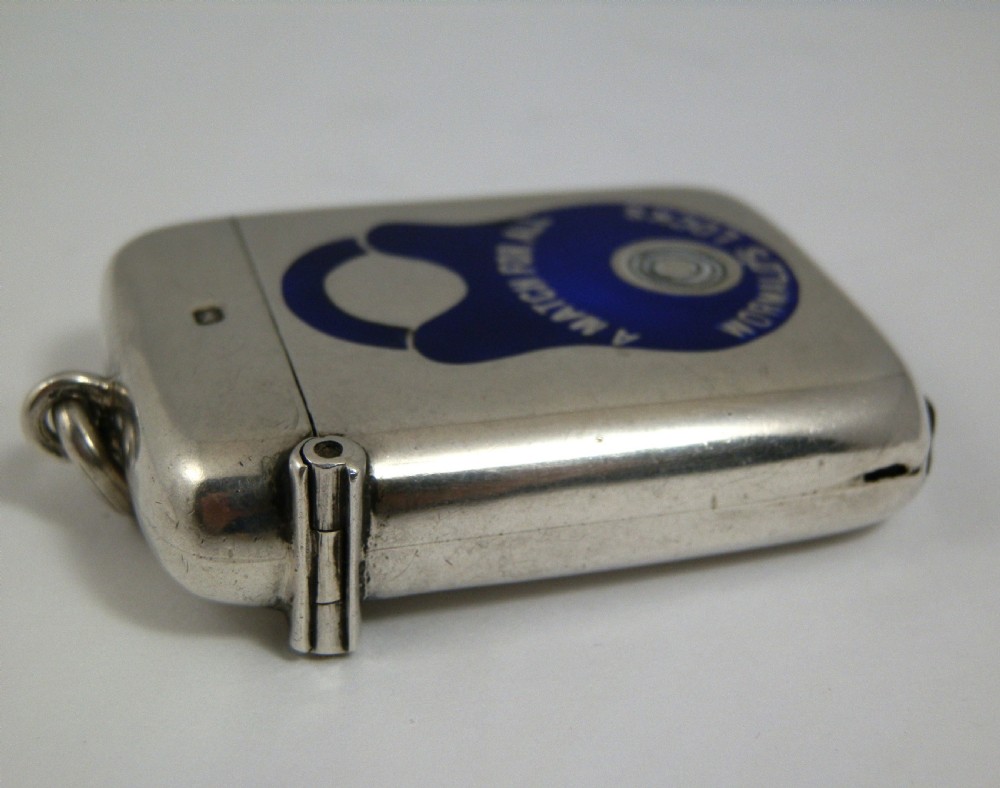 A George V silver advertising vesta case, Mappin & Webb 1913 View IX