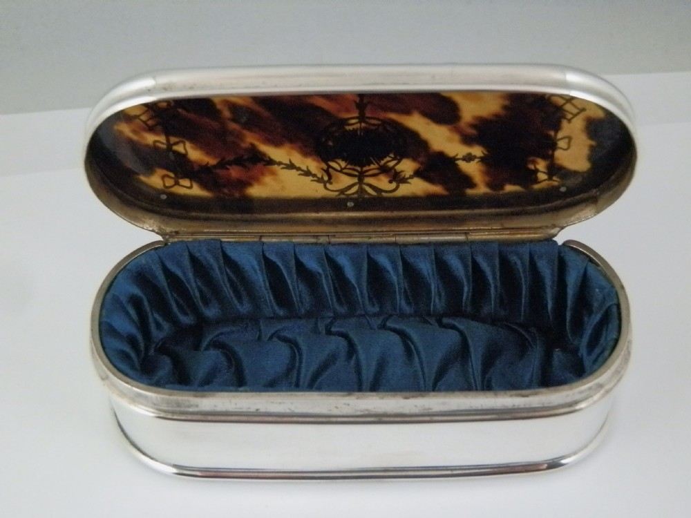 George V silver and tortoise shell box, William Comyns 1913 View VI