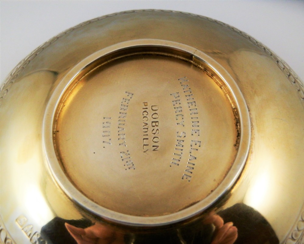 An Edwardian replica Mycenaean silver gilt cup, Chester 1906 View VI