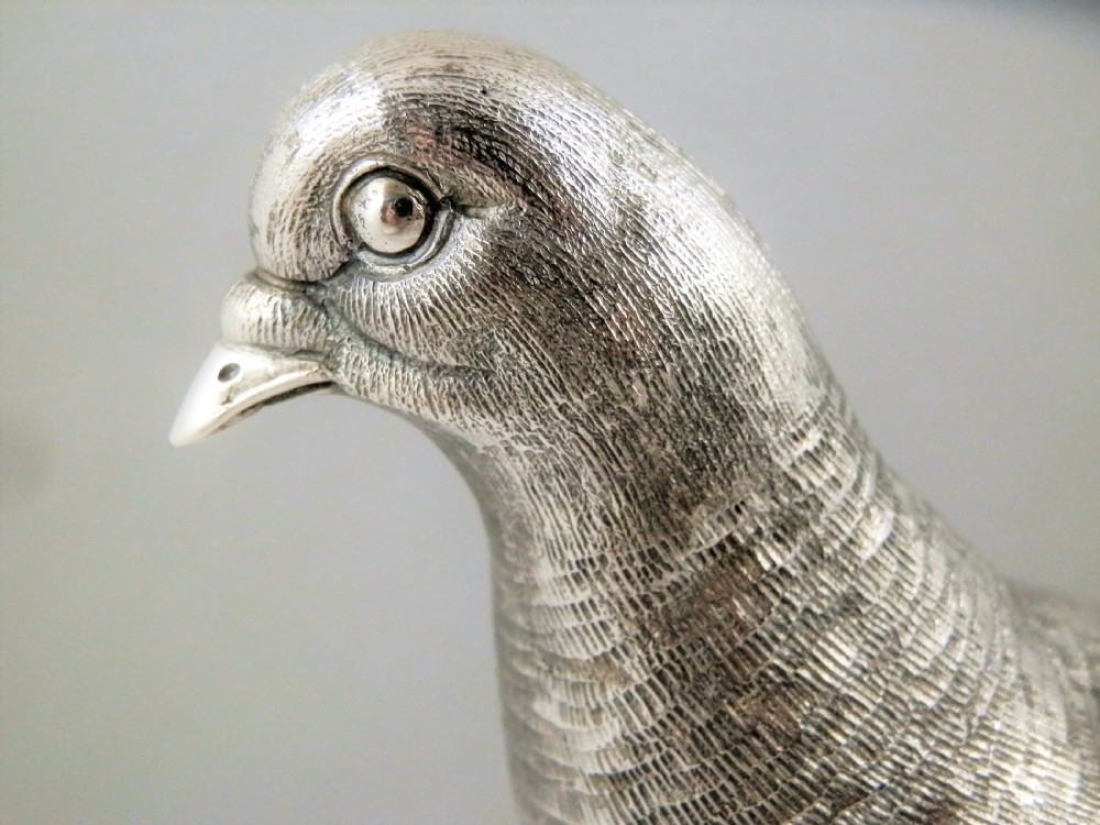 Silver model of a Pigeon, Italian c.1960 View IV