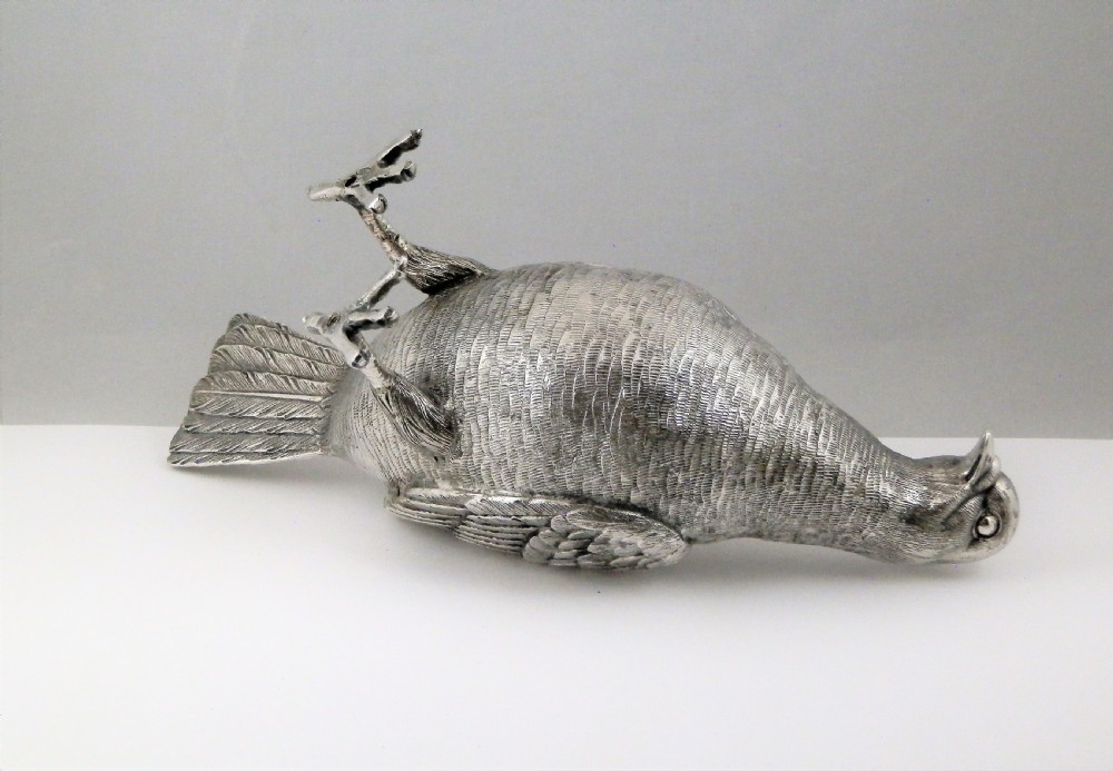 Silver model of a Pigeon, Italian c.1960 View VIII