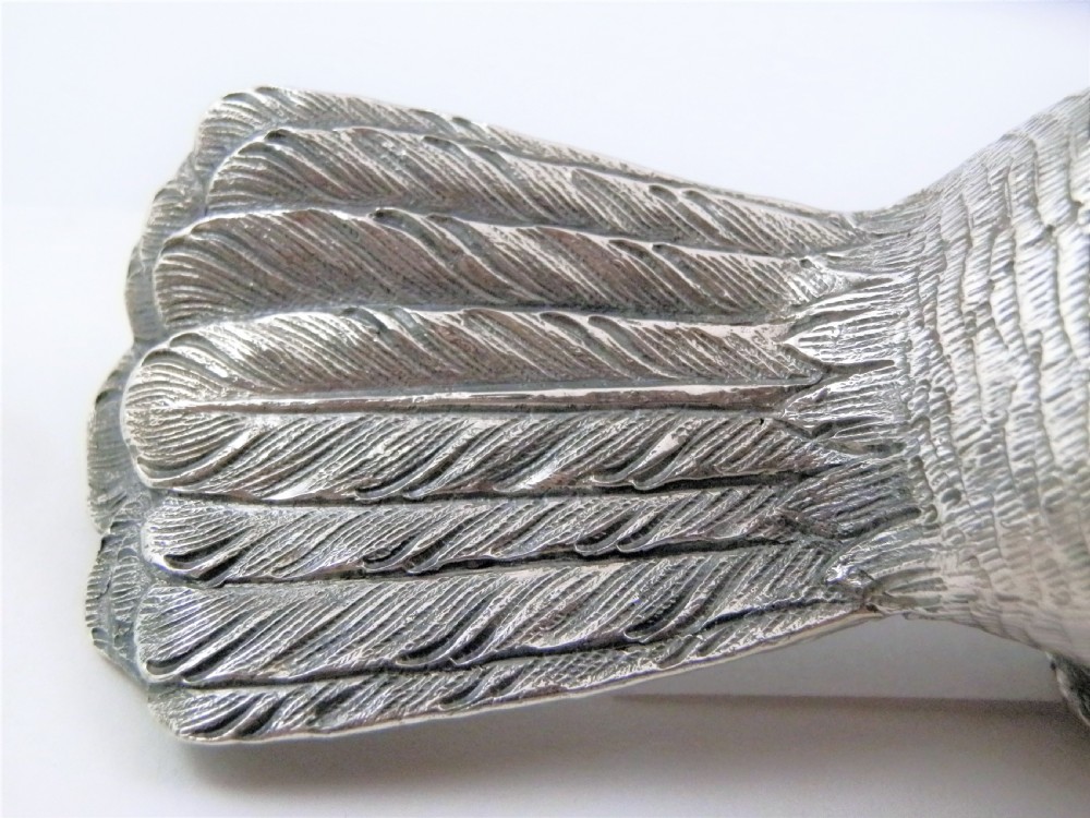 Silver model of a Pigeon, Italian c.1960 View X