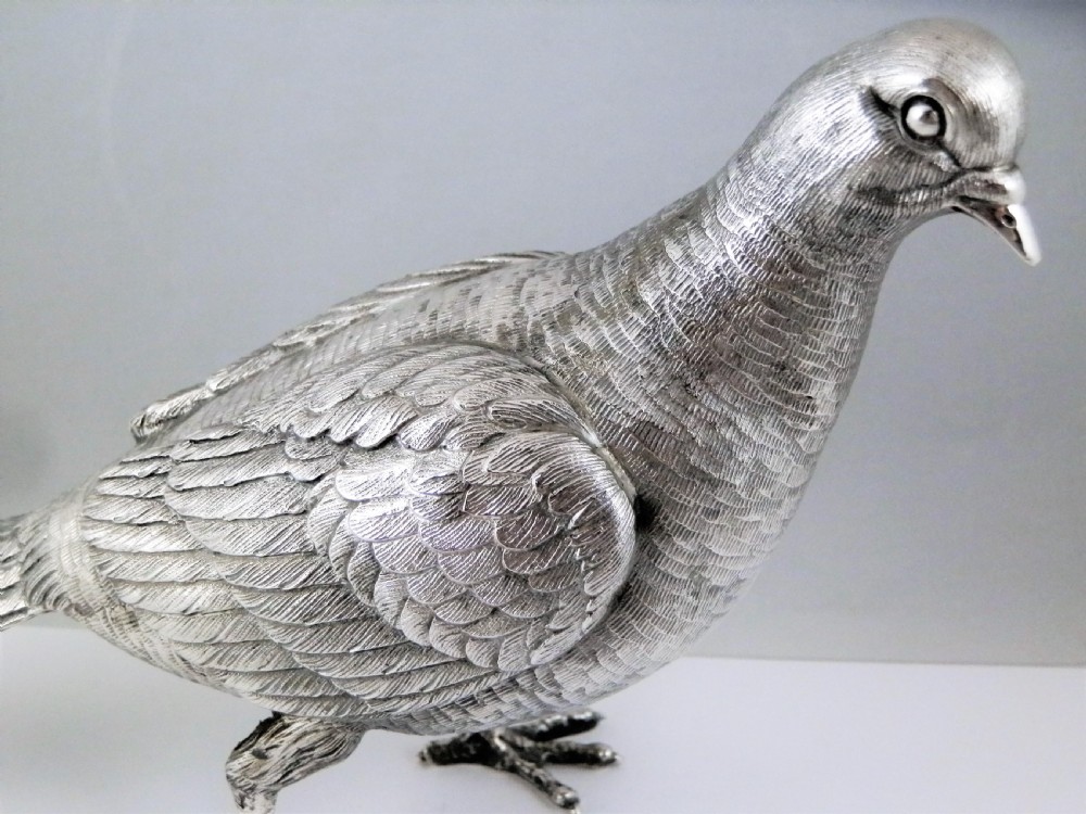 Silver model of a Pigeon, Italian c.1960 View XI