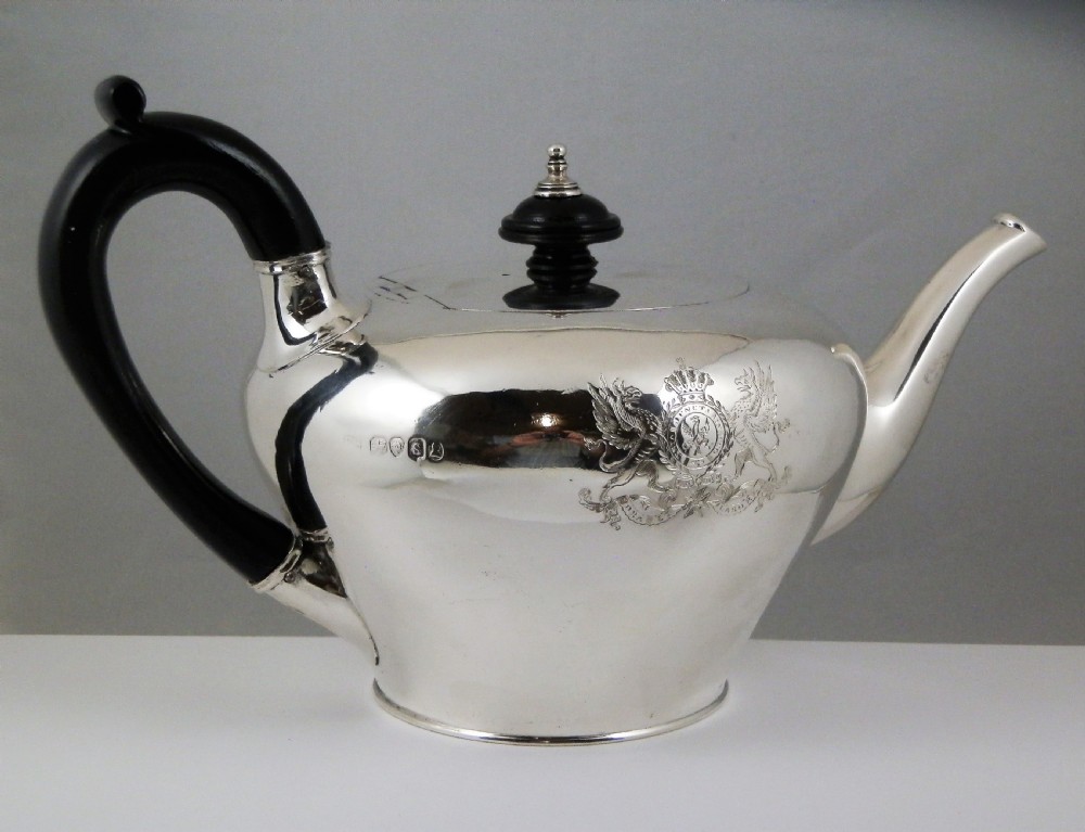 George III silver teapot by Benjamin Smith, London 1813
