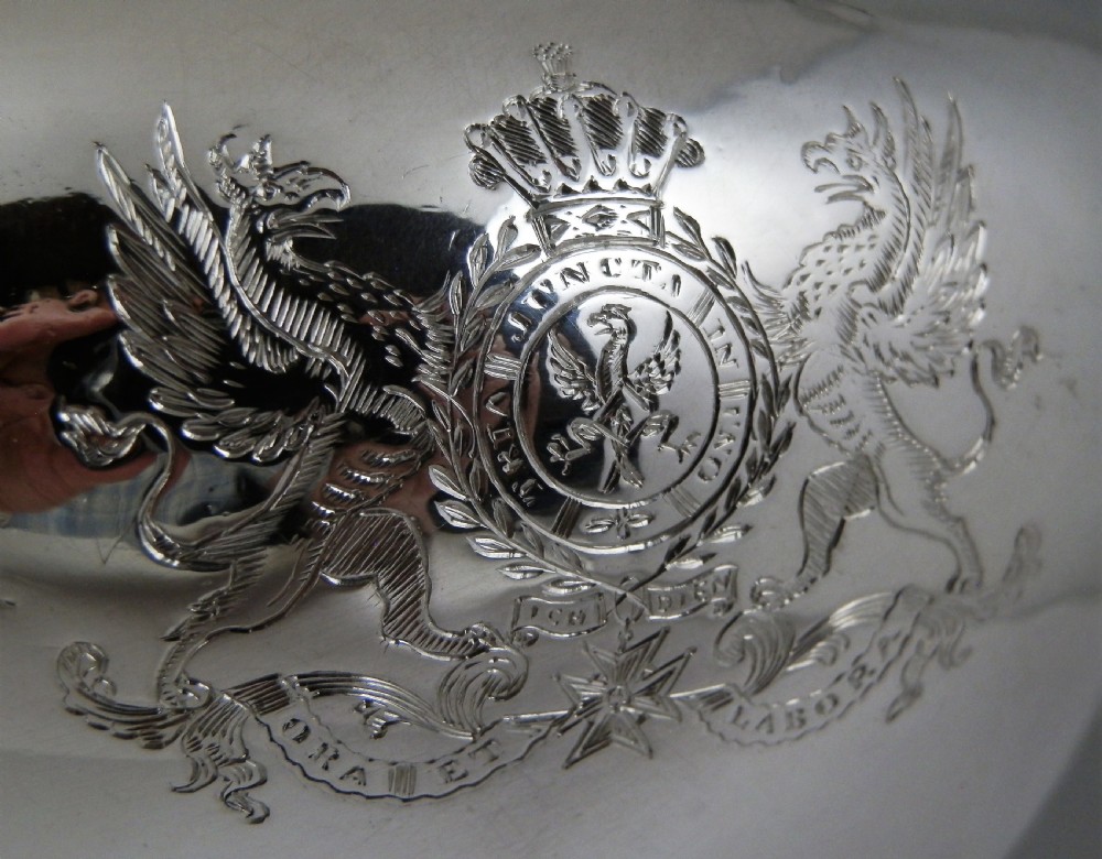 George III silver teapot by Benjamin Smith, London 1813 View II