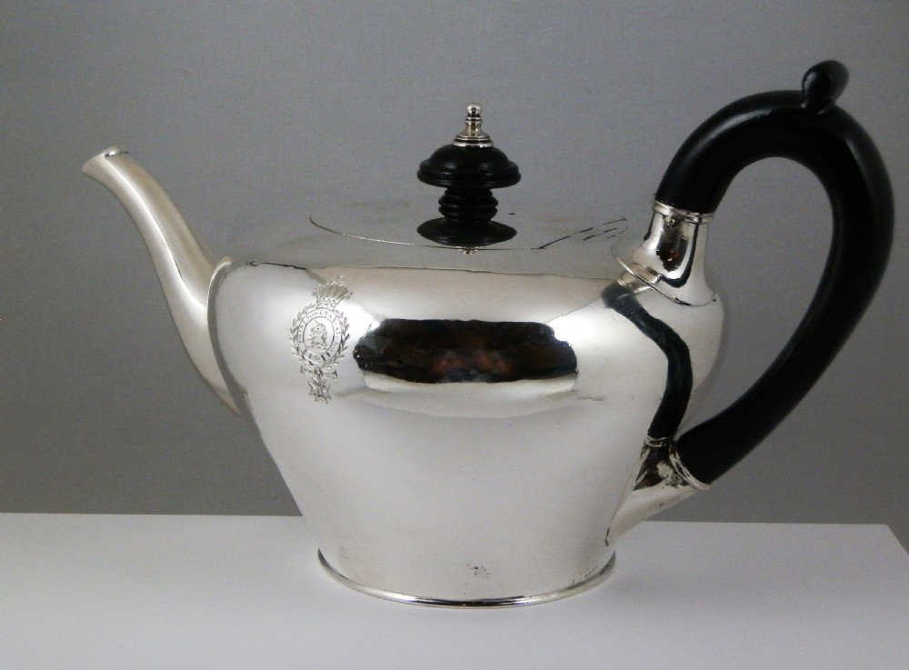 George III silver teapot by Benjamin Smith, London 1813 View IV