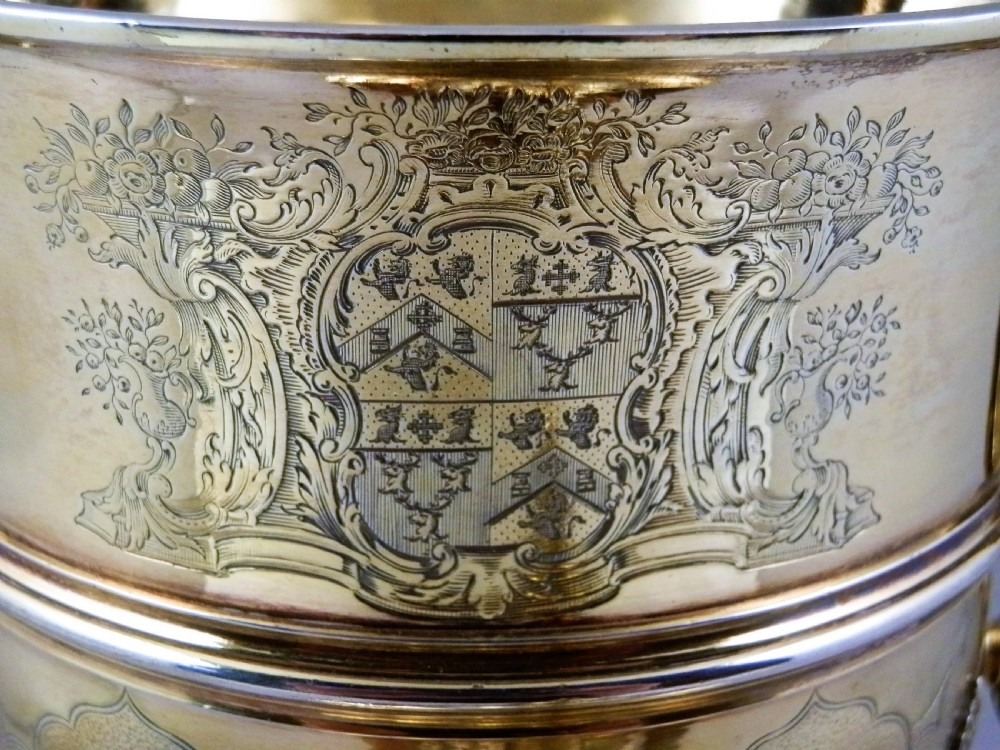 George II large silver gilt lidded cup, London 1748, By William Cripps View III