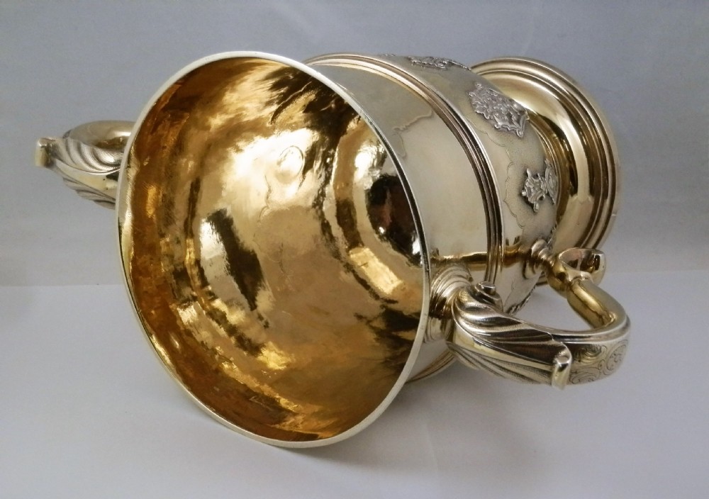 George II large silver gilt lidded cup, London 1748, By William Cripps View VIII