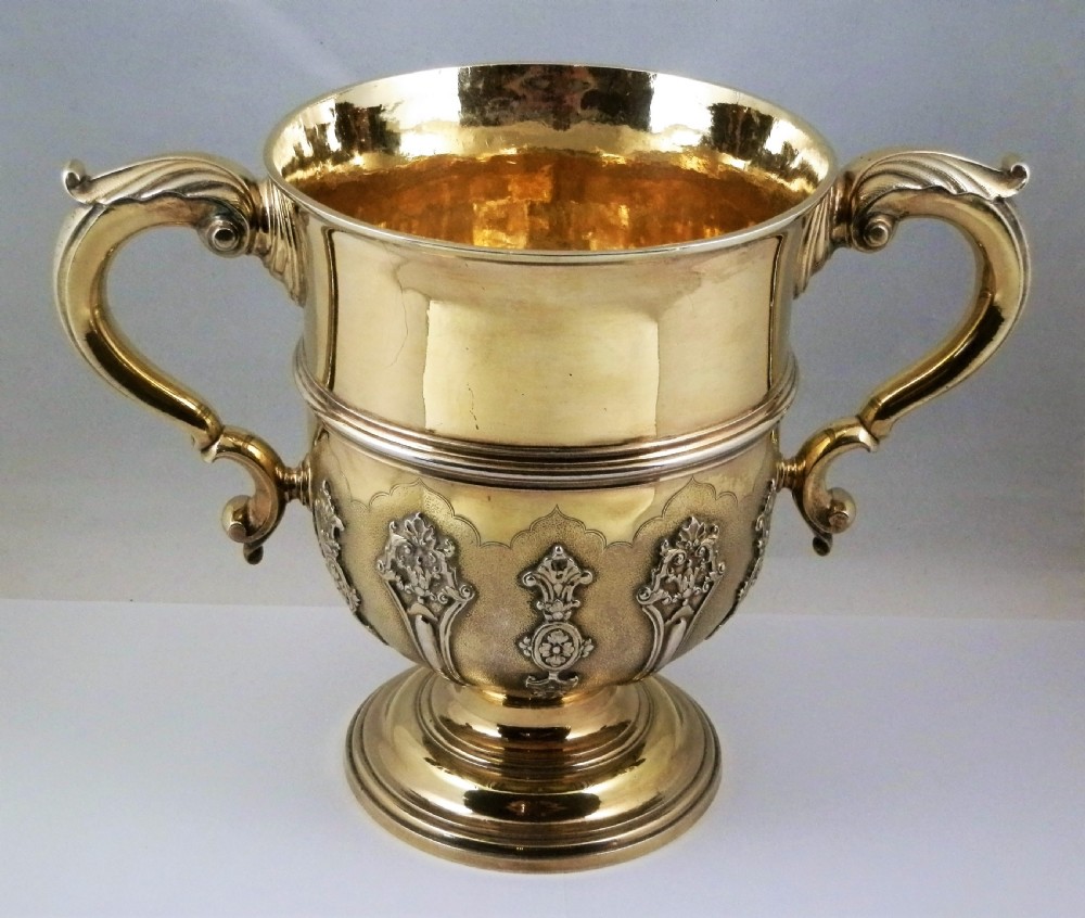 George II large silver gilt lidded cup, London 1748, By William Cripps View XI