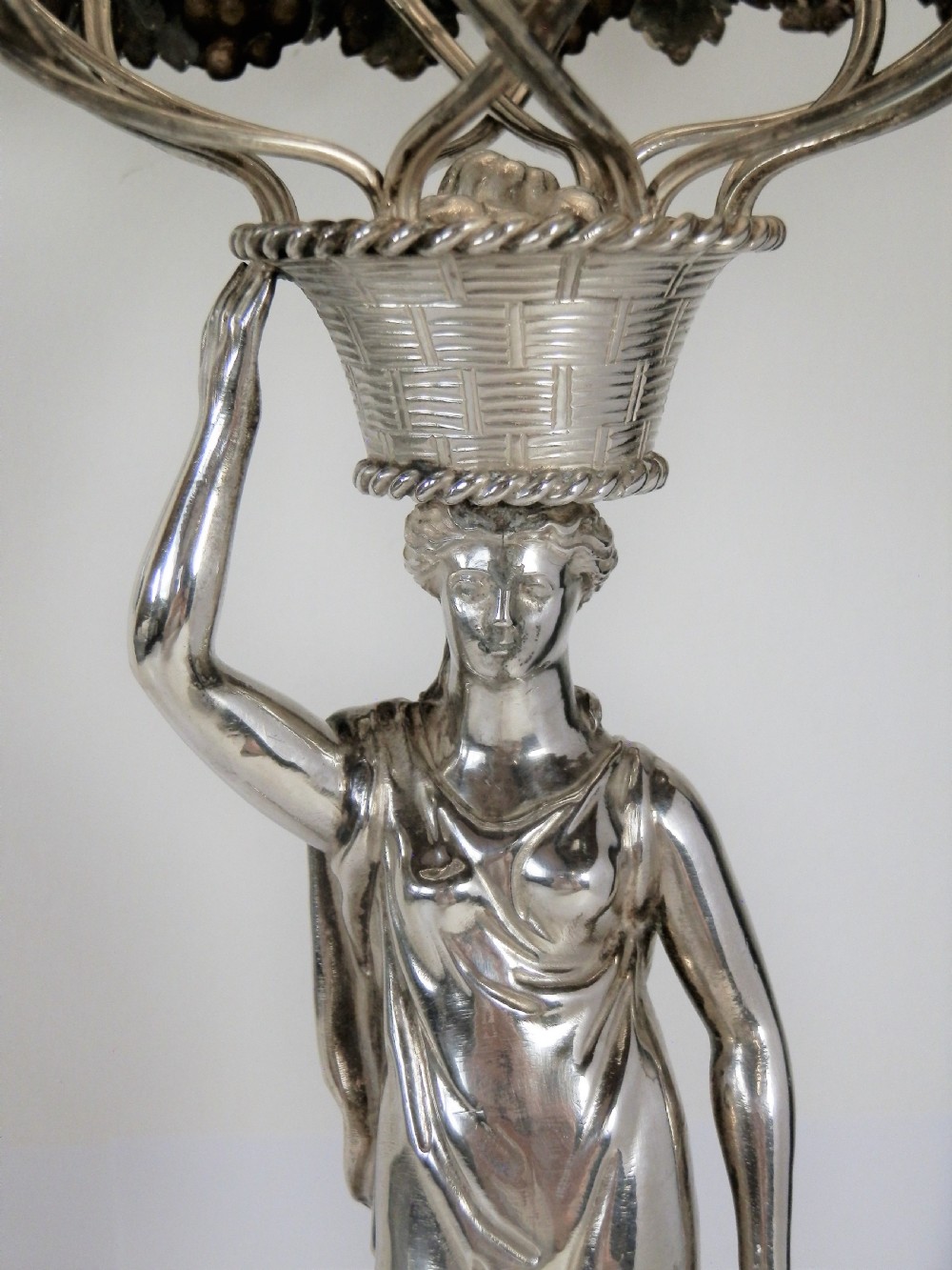 George IV large silver table centre piece, London 1825 View II