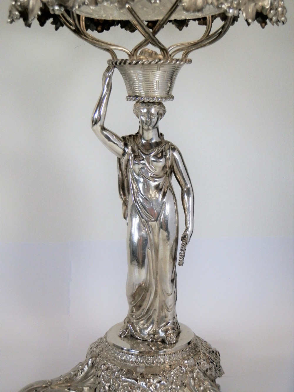 George IV large silver table centre piece, London 1825 View III