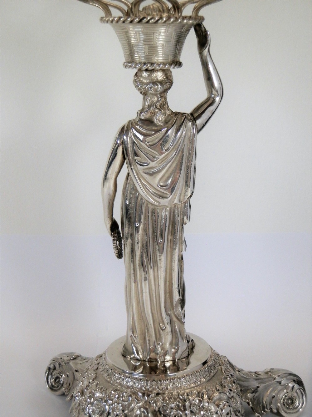 George IV large silver table centre piece, London 1825 View IX