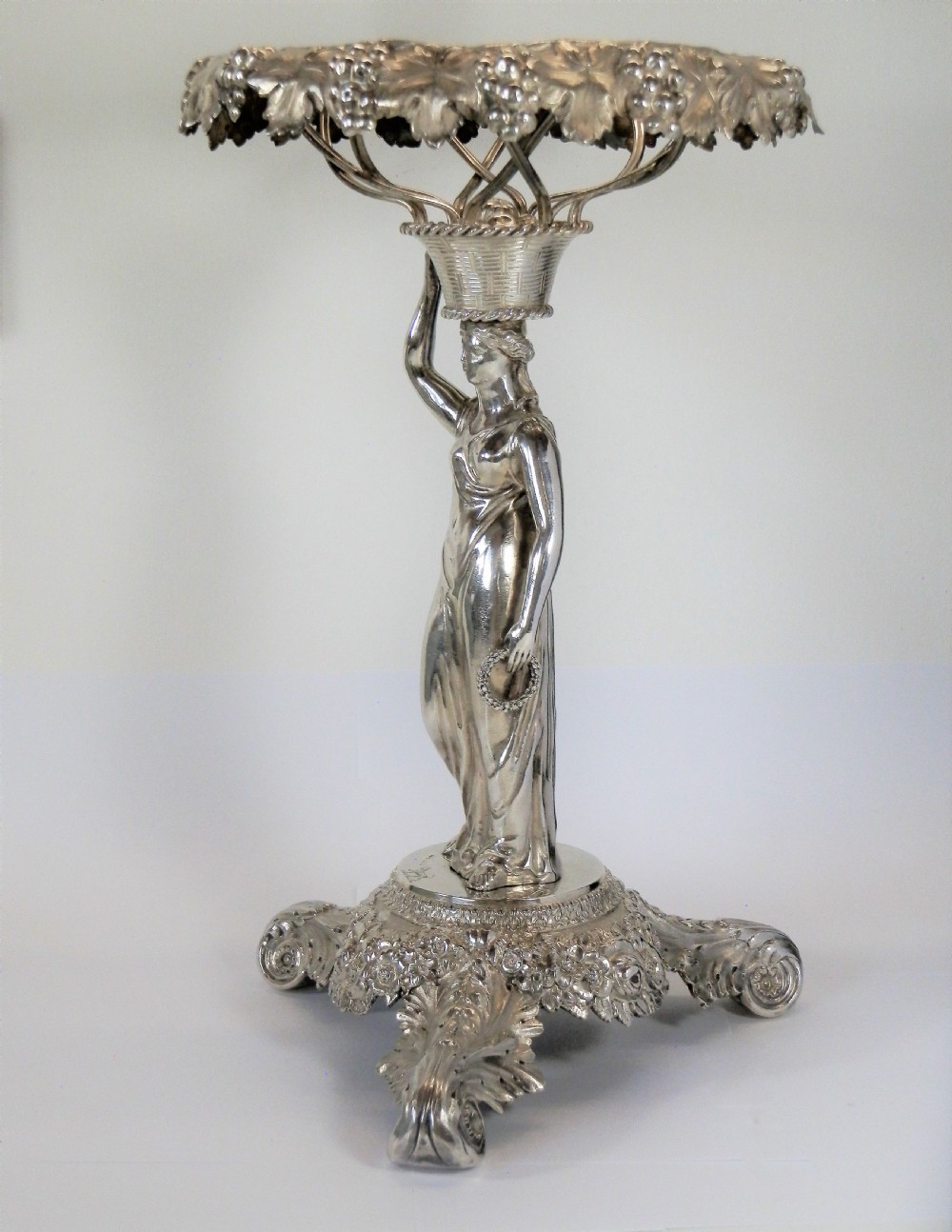 George IV large silver table centre piece, London 1825 View X