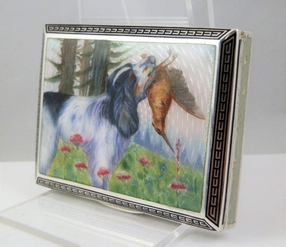 Silver and enamel box, continental c.1920 View II
