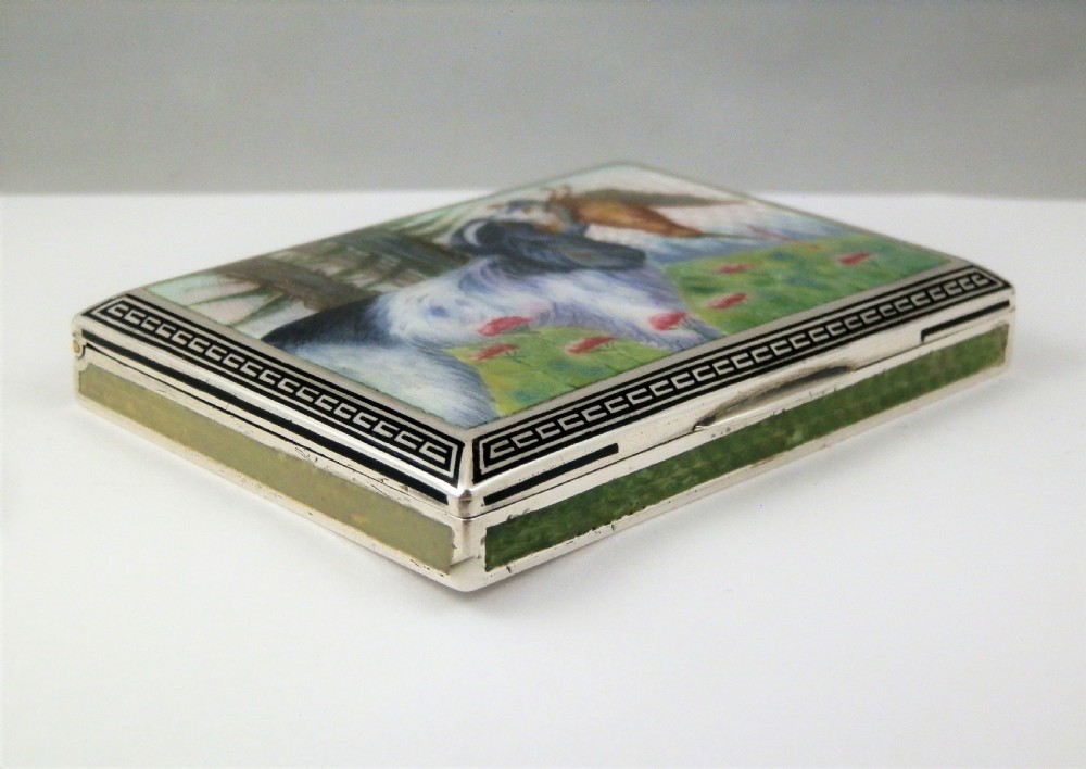 Silver and enamel box, continental c.1920 View IV