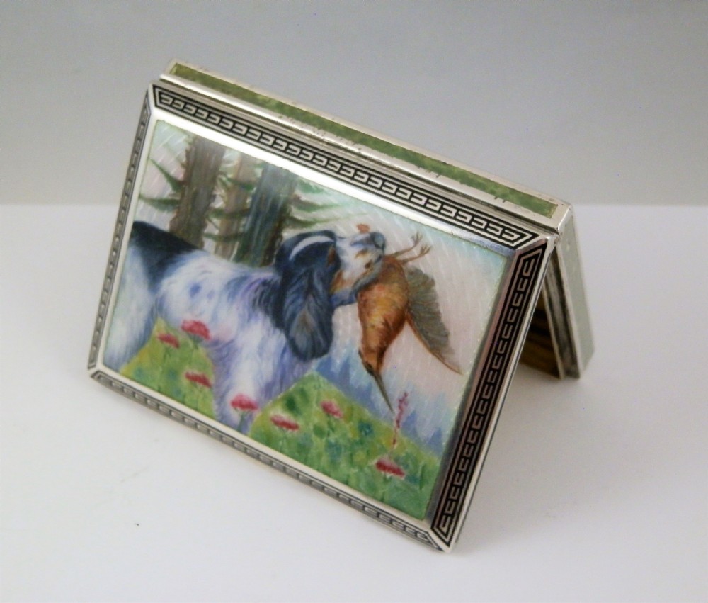 Silver and enamel box, continental c.1920 View VI