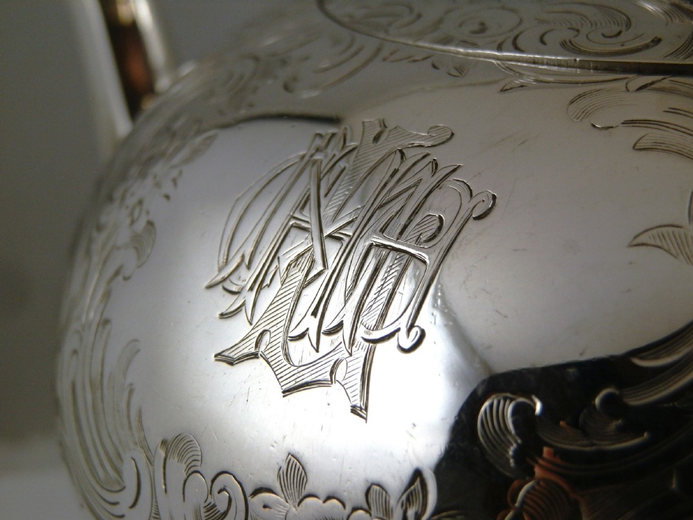 A large Victorian silver teapot, E&J Barnard, London 1857 View VII