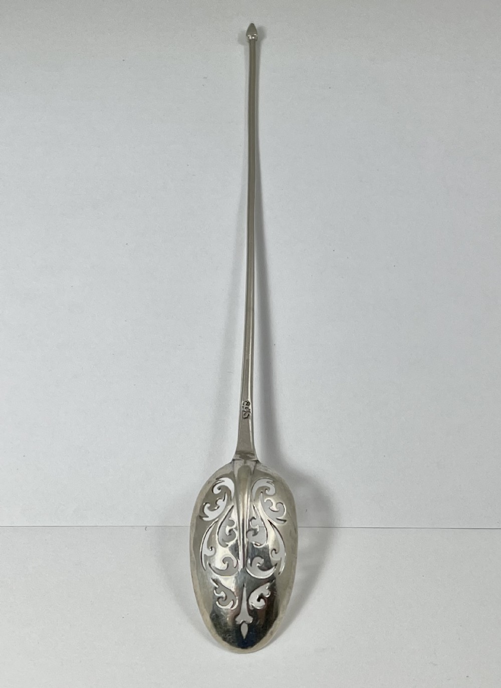 George I rare silver mote spoon, London c1720