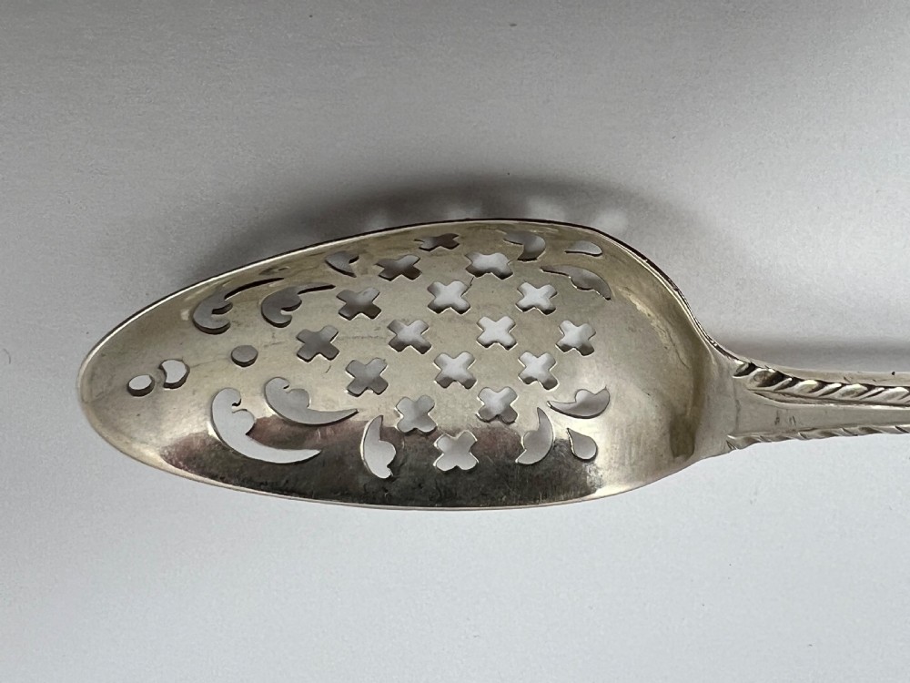 A scarce George II silver mote spoon, London c.1757 View VI