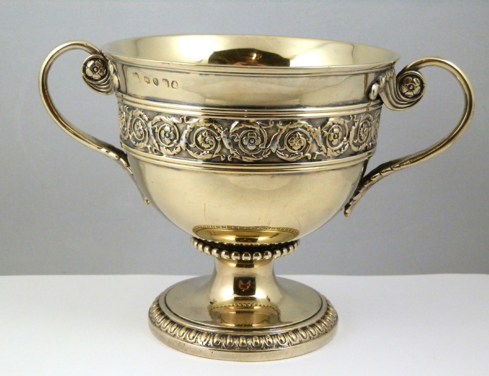 George III silver gilt bowl, Benjamin Smith London 1817 View III