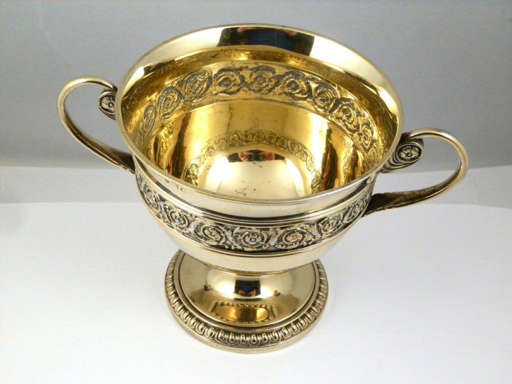 George III silver gilt bowl, Benjamin Smith London 1817 View VI