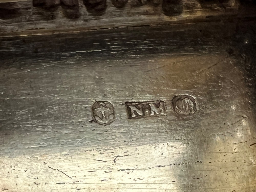 Victorian antique silver vinaigrette, Kenilworth Castle, Nathaniel Mills 1839 View IX