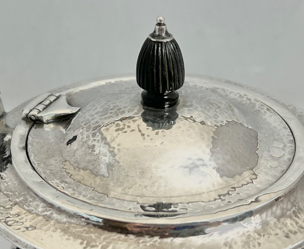 Arts and Crafts silver tea pot by Sybil Dunlop, London 1930. View VIII