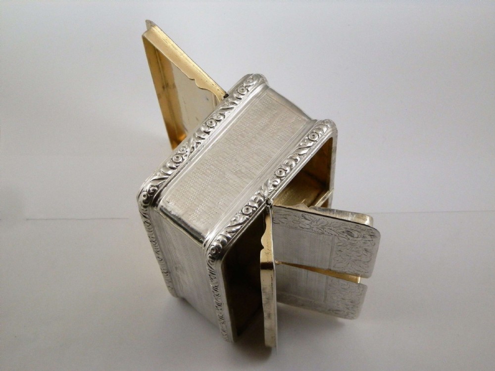 A massive antique silver military table snuff box, Birmingham 1823 View VII