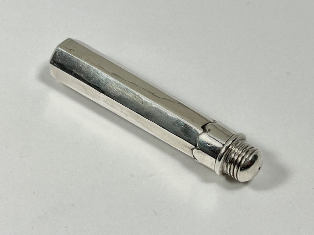 George III antique silver travelling apple corer, Joseph Taylor 1792 View II
