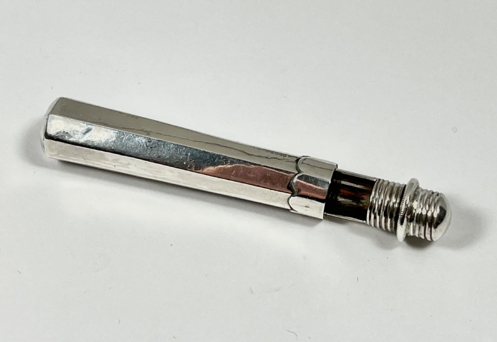 George III antique silver travelling apple corer, Joseph Taylor 1792 View III