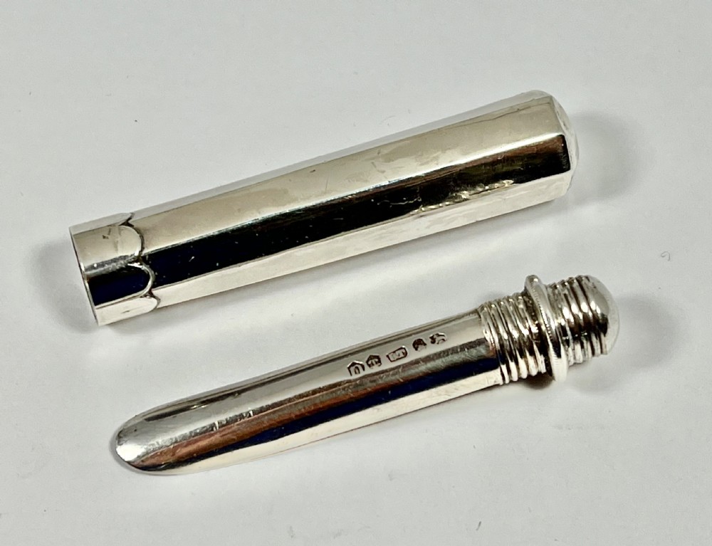 George III antique silver travelling apple corer, Joseph Taylor 1792 View V