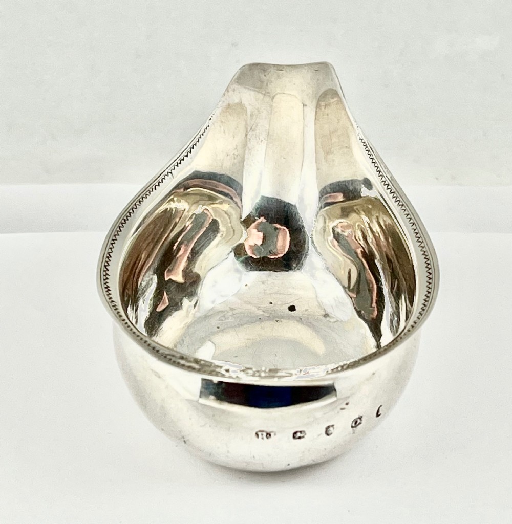 George III antique silver pap boat, Robert Hennell,1809 View V