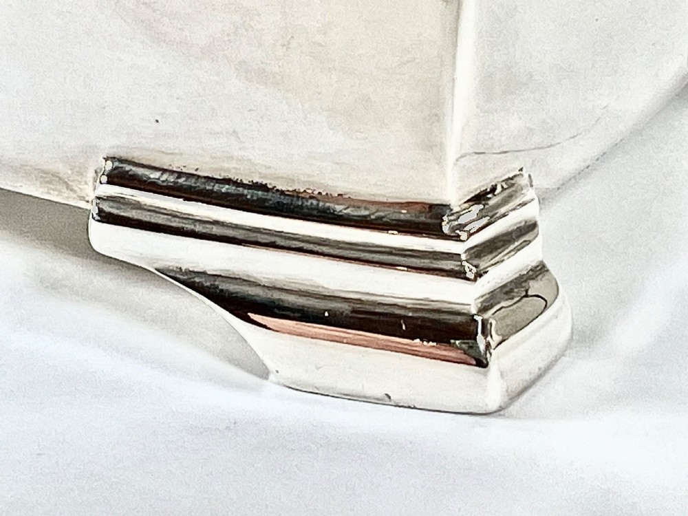 George VI antique silver Art Deco 4 pce Tea Set, Sheffield 1938 View VII