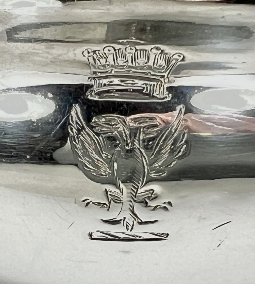 Victorian antique silver pair of heavy salt bowls, John Samuel Hunt 1850 View V