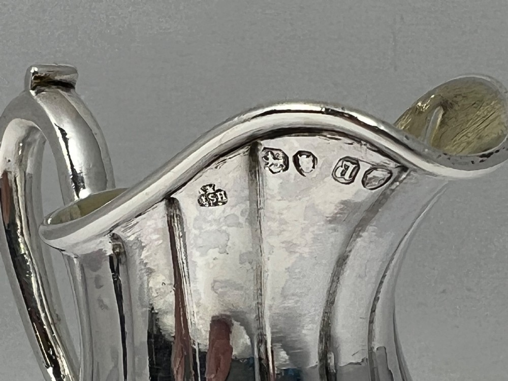 Victorian silver antique cream jug, John Samuel Hunt 1856 View VIII
