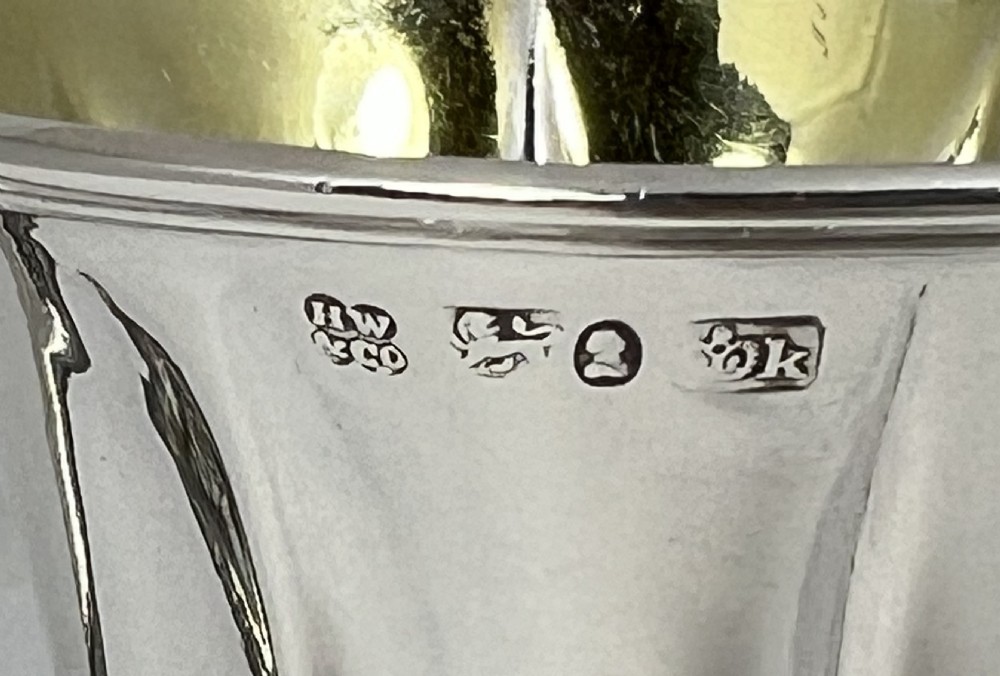 Victorian antique silver christening cup, Sheffield 1853 View IV