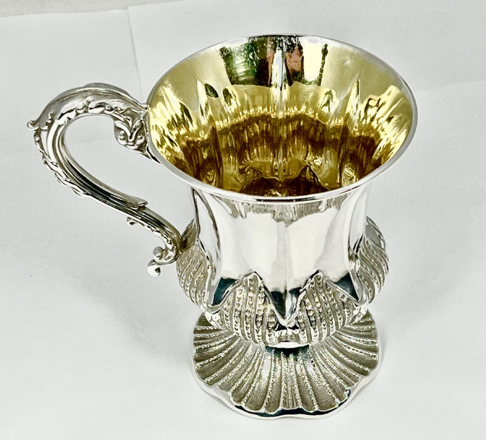 Victorian antique silver christening cup, Sheffield 1853 View VI