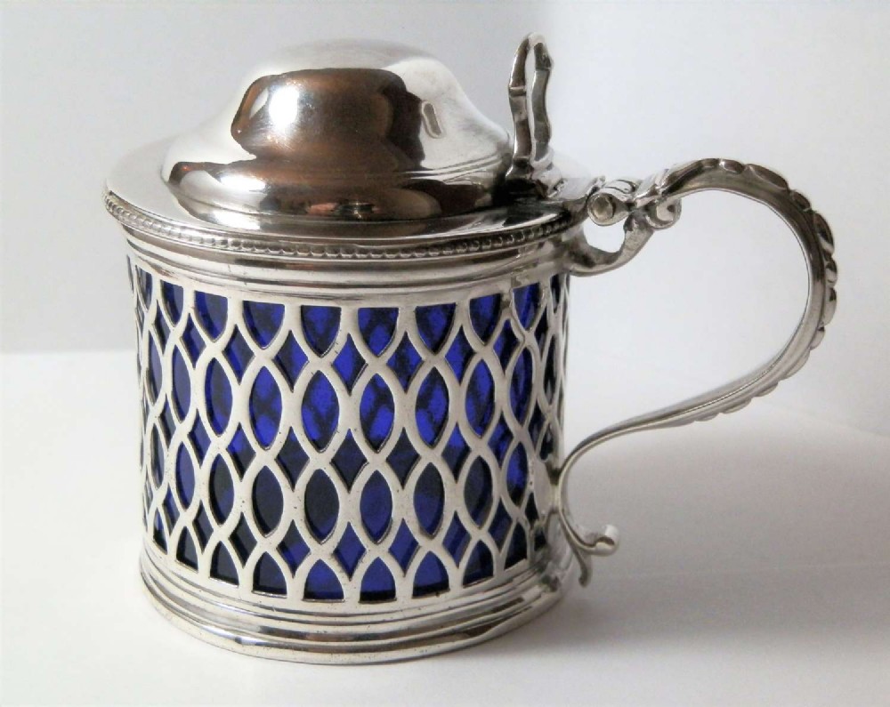 A George III antique silver mustard pot, London 1773