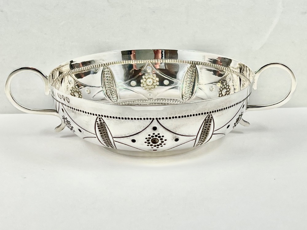 Victorian antique silver card case, London Bridge by Nathaniel Mills View IX
