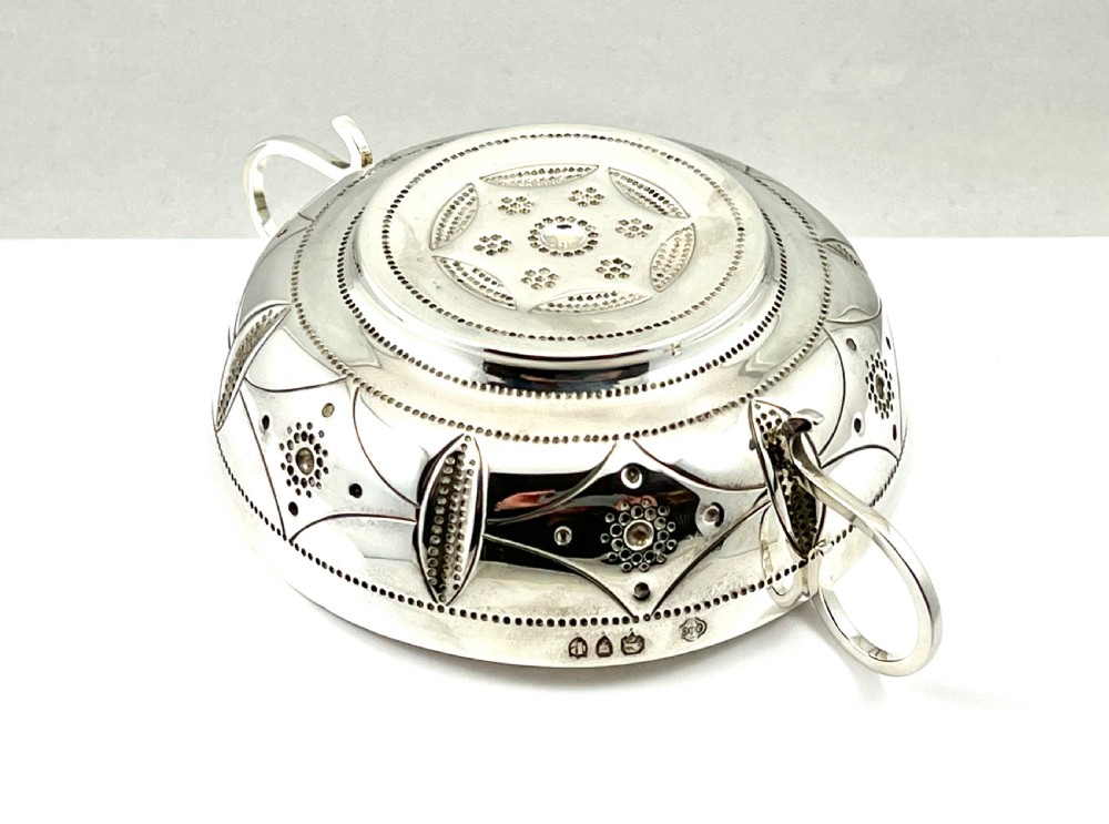 Victorian antique silver card case, London Bridge by Nathaniel Mills View XV