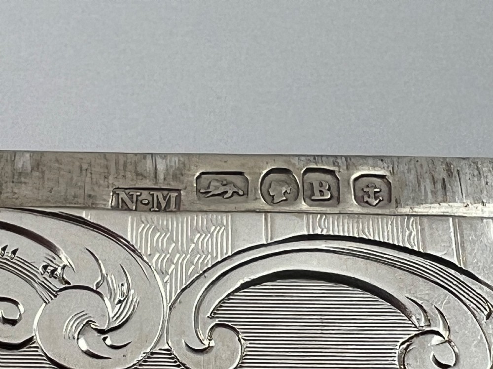 Victorian antique silver card case, London Bridge by Nathaniel Mills View XVII